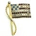 Beautiful Ralph Rafaelian Signed Rhinestone Flag Pin, Vote, 4th of July