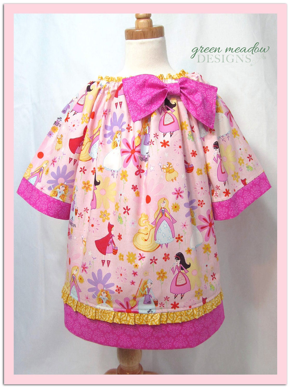 Storybook Princess Custom Dress - Available in Sizes  2T, 3T, 4, 5, 6 and 7