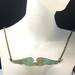 Verdigris Patina Angel Wings Necklace