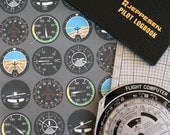 Flight Deck Airplane Instruments Fat Quarter Fabric