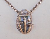 Mushroom Trio Fine Silver Pendant for Him OOAK Handmade