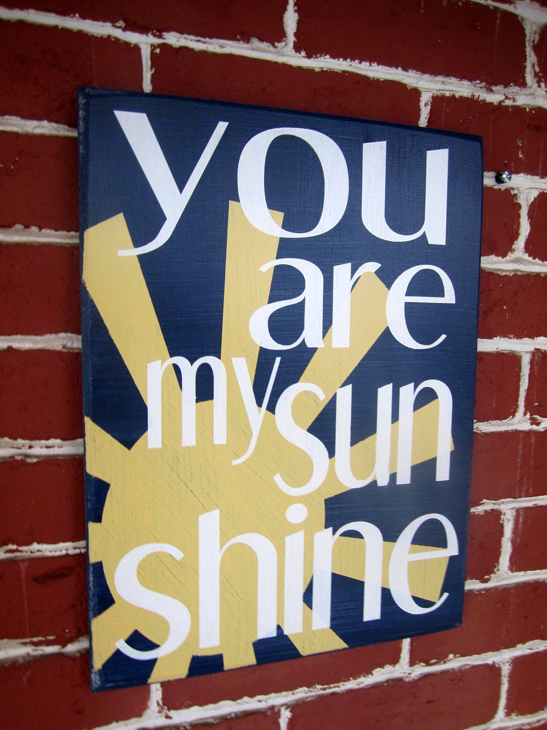 12" x 16" - You are my sun shine - Hand Painted Wooden Sign