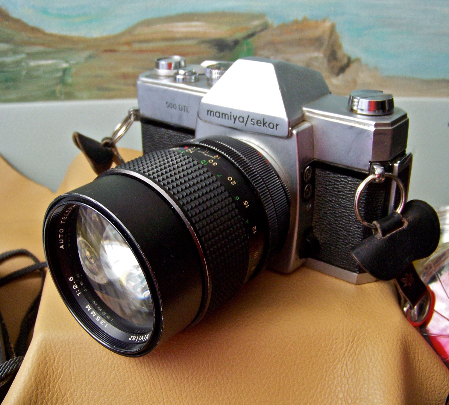 Vintage Mamiya Sekor 500 DTL Camera Film Tested with Accessories