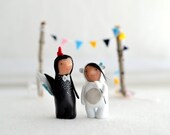 custom wedding cake topper - animal cake topper - character portrait