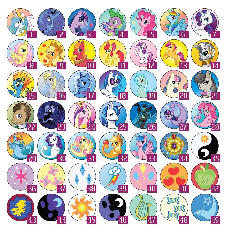 My Little Pony Friendship is magic  buttons you pick any 10 pins/buttons UPDATE 11-09-12
