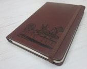 Alice in Wonderland Altered Journal/Notebook/Diary (Tea Party)  - Brown Leather Appearance