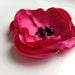 Fuchsia Fabric Flower Hair Clip
