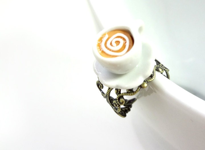 Swirling Coffee with Creme Ring - Glamour365