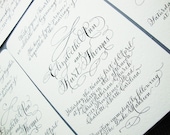 Hand Written Wedding Calligraphy Invitation