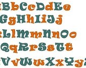 Christmas Font - monogram machine embroidery design - caps, letters and numbers in 1 inch and smaller