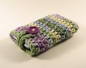 Crocheted iPod / iPhone / MP3 Player / Mobile Phone Cozy in Watercolor Ombre