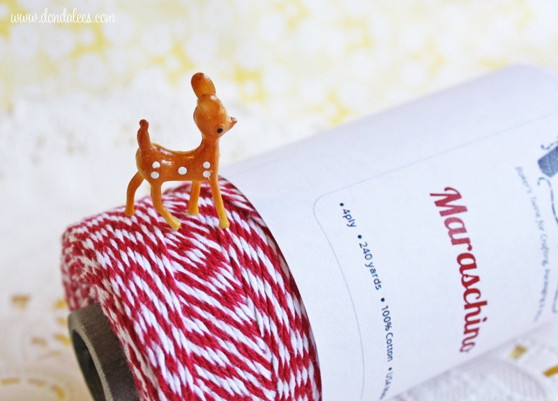 Maraschino Red- Baker's Twine- 240 Yard Spool- Christmas Red