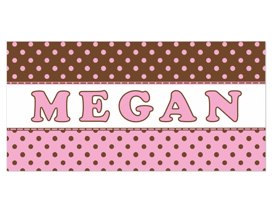 Personalized Sign Name Door Sign Polka Dot Nursery Decor Wall Art Letters