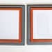 2) 8x10 Inner Stacked Distressed Picture Frames - Orange and Gray - Or Choose Your Color
