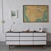 Vintage Framed Hammond's United States Map - Rustic Charm