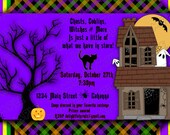 Halloween party kids invitation...DIY you print custom photo card by delightfulprints