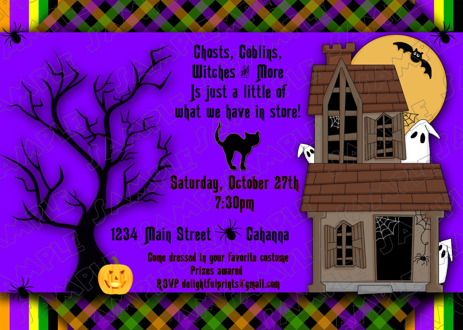 Halloween party kids invitation...DIY you print custom photo card by delightfulprints Il_570xn