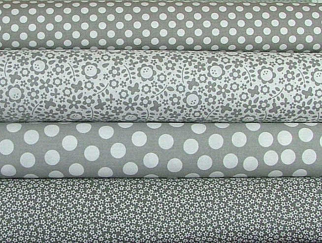 Fat Quarter Bundle of Tuxedo in Gray by Doodlebug Design Inc for Riley Blake