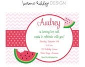 DIY, Watermelon Birthday INVITATION