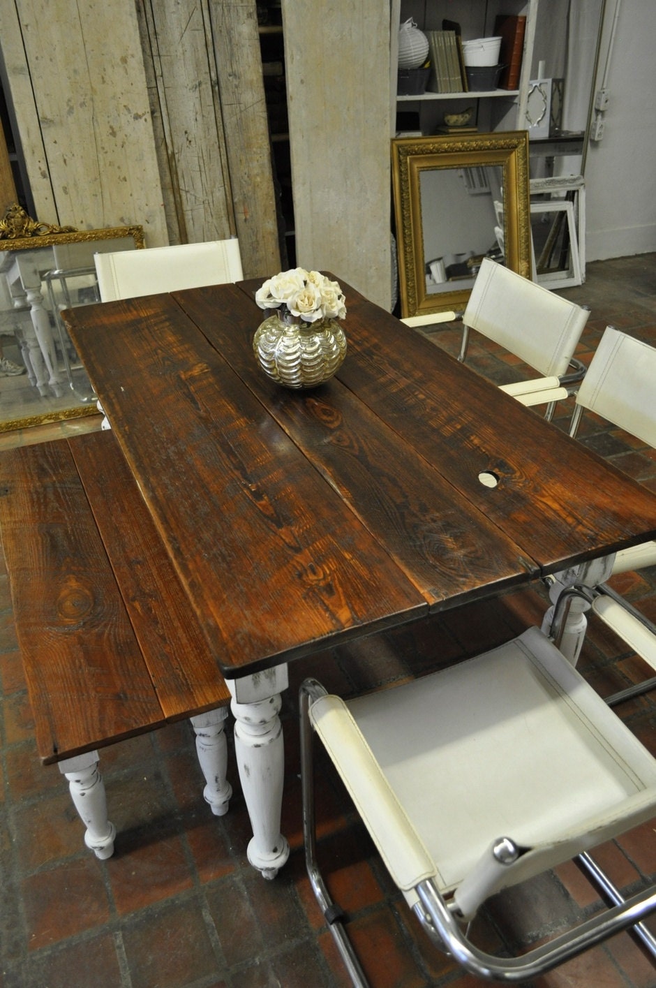 CUSTOM BUILT Reclaimed Harvest Table