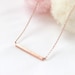 Pink Gold Bar Necklace