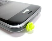iphone dust plug, cell phone dust plug lime green rose
