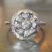 Diamond Engagement Ring 1930's Flower Design