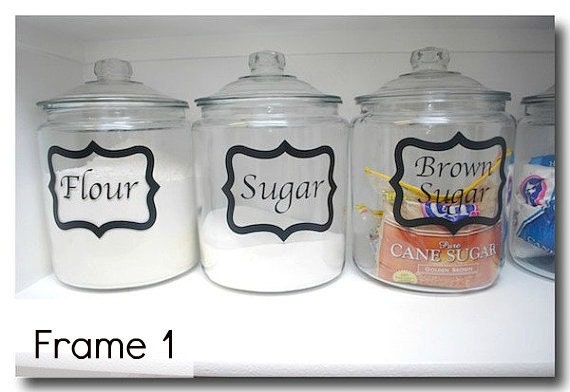 Custom Framed Vinyl Jar Labels Vinyl Decals Classic Frame