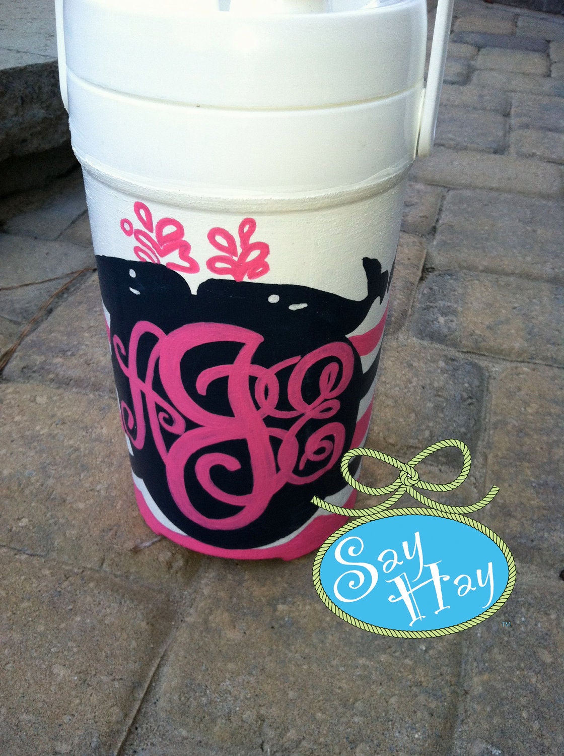 Personalized 1/2 Gallon Monogrammed Cooler inspired by Lilly Pulitzer