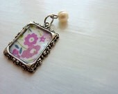 Charm Pendant. Freshwater Pearl and Fairford Liberty of London