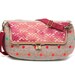 Burgundy lace clutch foldable shoulder bag