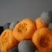 Sail to the Moon Corsage, pure wool felt brooch in apricot, black and grey, wedding, prom, debs, party