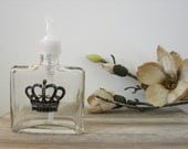 Glass Soap Dispenser with Crown
