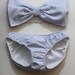 Seersucker Bow Bandeau and Bikini