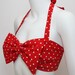 Red and White Dots Bow Bandeau Set