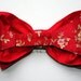 Red floral bow bandeau - made to order