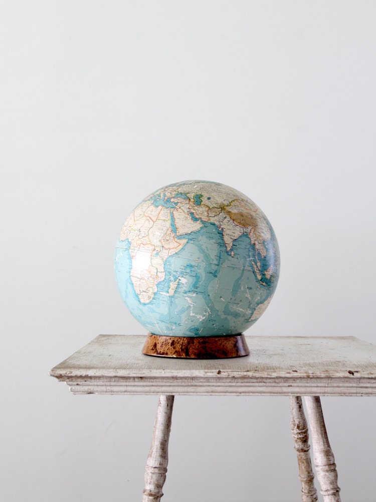 vintage world globe / 1960s globe