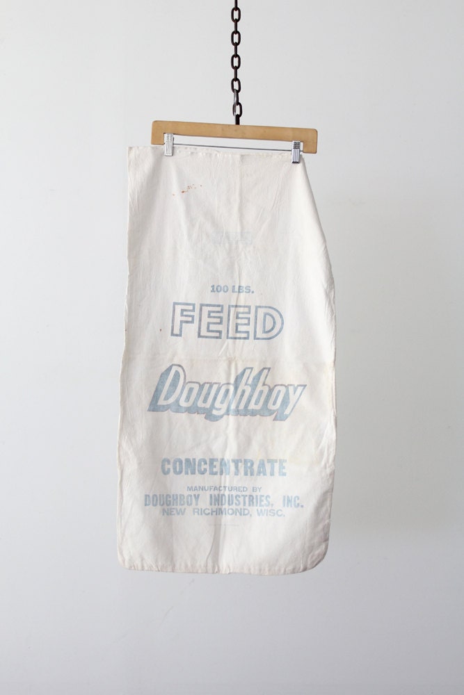 Vintage Doughboy Feed Sack // 100 LBS