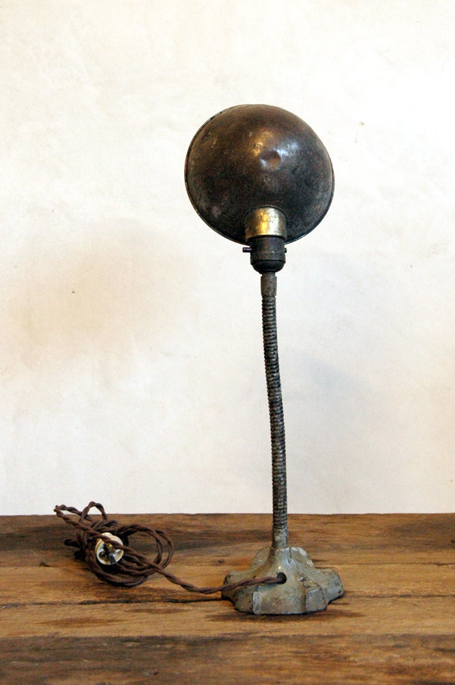 Vintage Industrial Lamp // Goose Neck