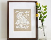 Illustrated John Muir Quote 8x10 Silkscreen Print
