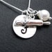 Personalized Necklace, Hand Stamped Jewelry, Monogram Necklace, .925 Sterling Silver - Baking Delight