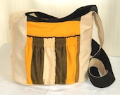 Bee Hive Black and Yellow Bag Spring Tote Bag with Hoppediz Havana