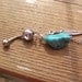 Turquoise Feather Dangle Hippy Boho Belly Ring 14 Gauge