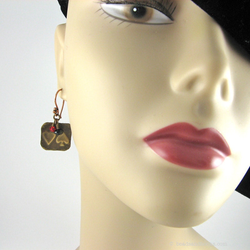 Playing Card Jewelry (Good Luck, Vegas, Bridge, Poker, Gambling Earrings)