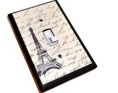 Paris Home Decor - Eiffel Tower Wood Switch Plate