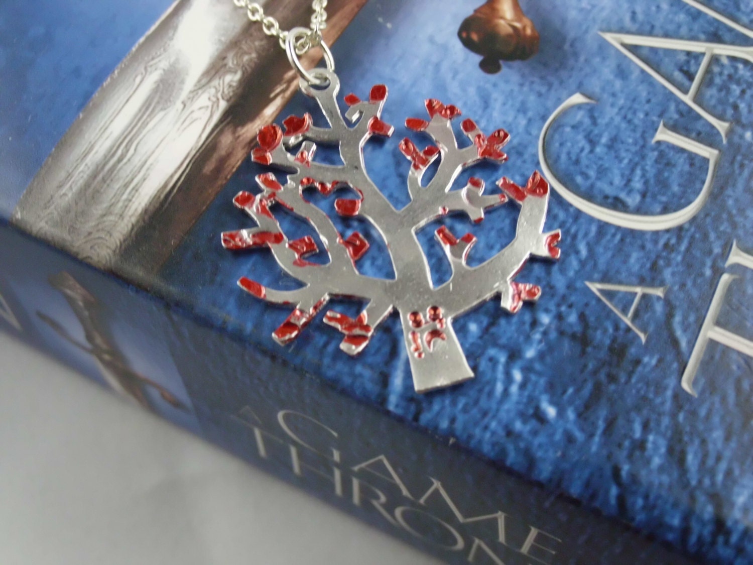 WEIRWOOD Heart Tree Old Gods Game Of Thrones ASOIAF Westeros The North Godswood White Bark Red Leaves Crying Red Blood Sap Inspired Geekery