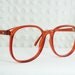 80s Glasses 1980's Round Eyeglasses Vintage Orange Oversize Translucent Circle Unisex NOS Optical Frame Multiple Sizes Available