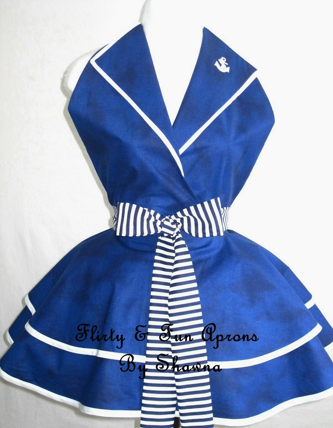 Sexy Navy Pin Up Girl Sailor Costume Apron