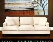Original large abstract painting landscape painting from jolina anthony express and free shipping