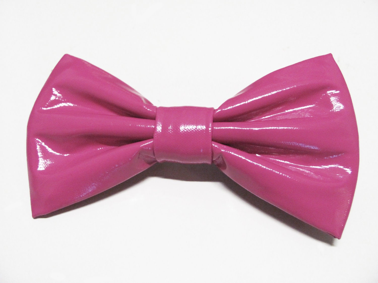 Patent Pink Hair Bow on alligator clip or barrette